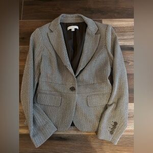 New York & Company Striped Monochrome Blazer